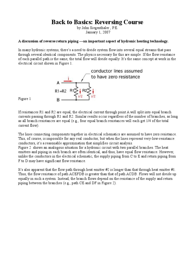 Understanding Reverse Return Piping | PDF | Electrical Resistance And ...