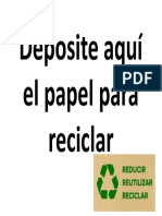 Deposite Aquí El Papel para Reciclar