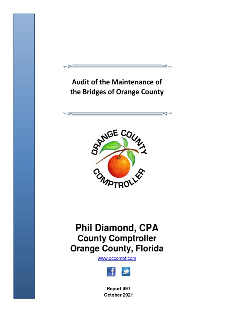 Orange County Comptroller Audit On Bridges PDF Bridge Road