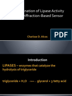 diffraction based assay of lipase