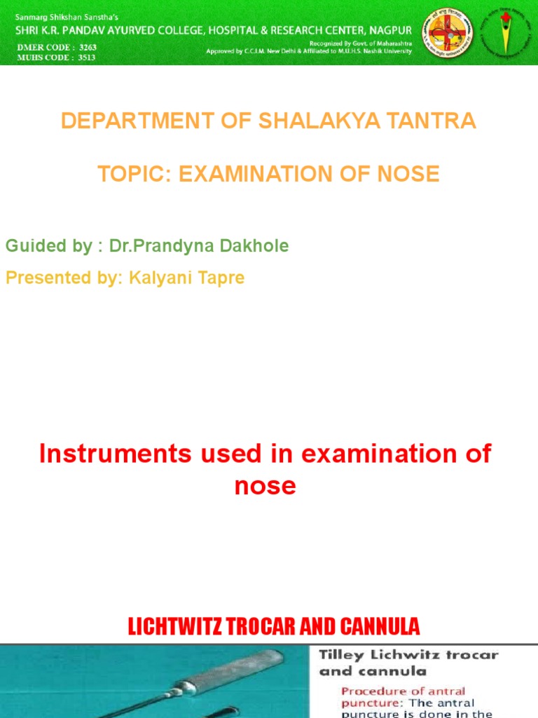 Ash vs Walsham Forceps in Nasal Surgery | PDF | Human Nose | Rhinology