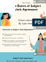 The Basics of Subject Verb Agreement: Class 7 English