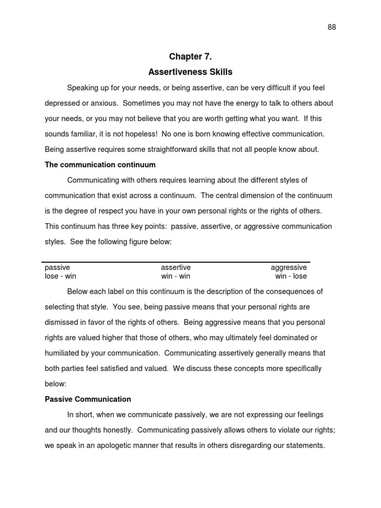 Assertiveness Skills for Effective Communication | PDF | Communication ...