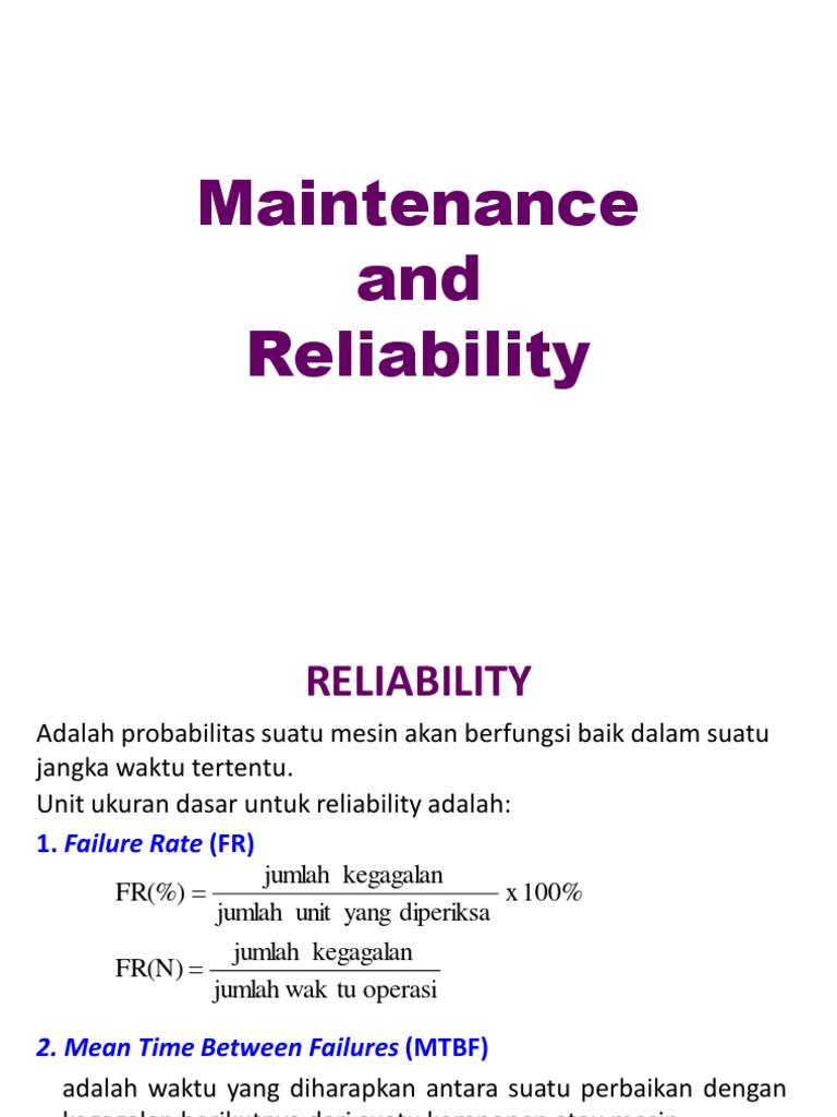 Menghitung Reliabilitas dan Biaya Maintenance | PDF | Komputer
