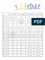 Kids Daily Schedule