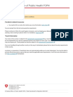 Entry requirements for Switzerland during pandemic