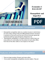 Monopolistic and Imperfect Competition Eco