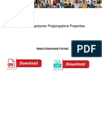 Random Copolymer Polypropylene Properties