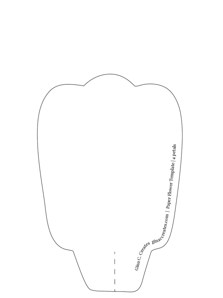 Free Paper Flower Template - PRINTABLE Template - SMALL PETAL | PDF