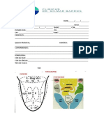 Prontuário médico com informações pessoais e de saúde