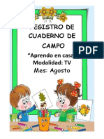 Cuaderno de Campo Agosto