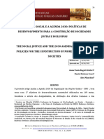 A Justiça Social e A Agenda 2030 Políticas de Desenvolvimento para A Construção de Sociedades Justas e Inclusivas