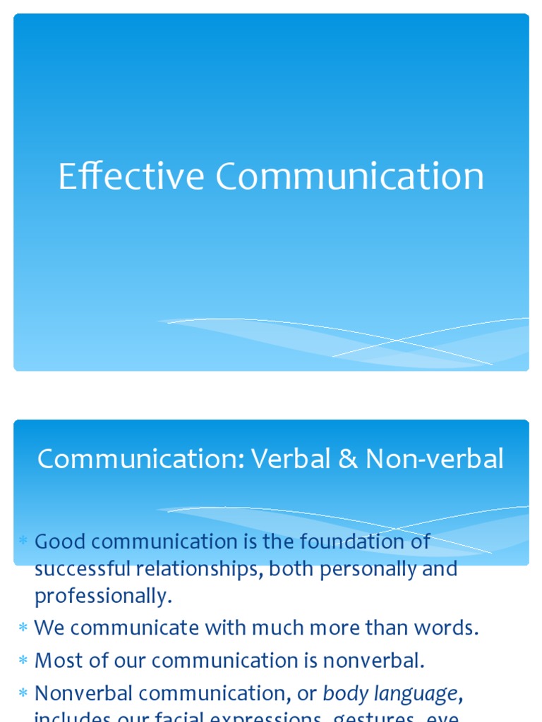 Mastering Nonverbal Communication Skills | PDF | Nonverbal ...