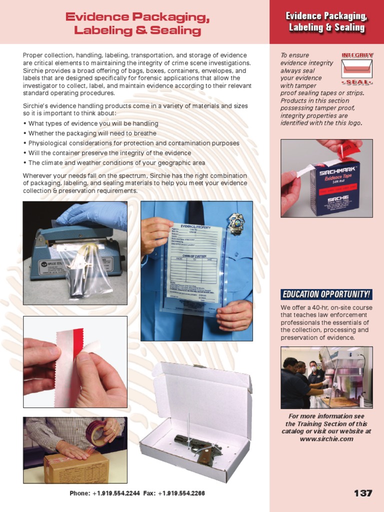 05 Evidence Packaging PDF Packaging And Labeling
