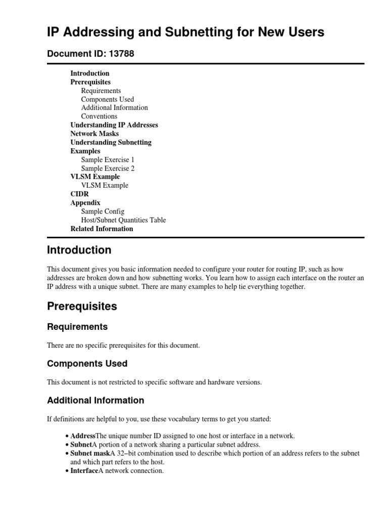 Ip Addressing | PDF | Ip Address | Routing