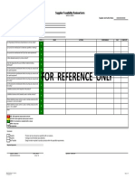 For Reference Only: Supplier Feasibility Review Form