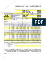 Gage Repeatability and Reproducibility Data Sheet