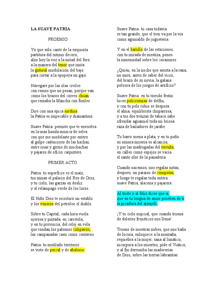 Suave Patria: Un poema épico a la nación mexicana | PDF