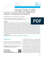 The Effects of Massage Therapy On Sleep