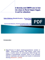 Last Bone Mineral Density and DMPA Use in Low