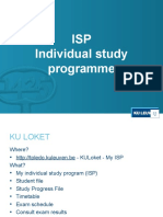 ISP Individual Study Programme