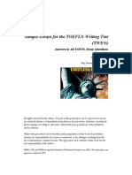 Sample Essays For The TOEFL® Writing Test (TWE®) : Answers To All TOEFL Essay Questions