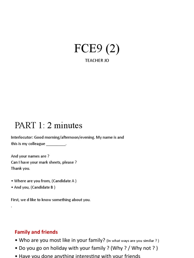 Fce 1 First Book | PDF