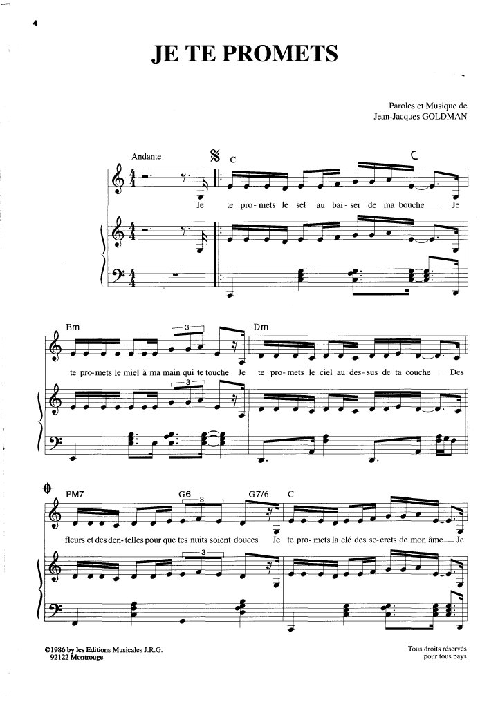 Johnny Hallyday Je te promets