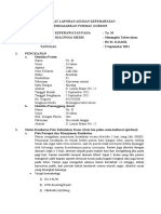 Meningitis, Format Laporan Asuhan Keperawatan Gordon