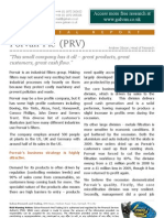 Porvair PLC (PRV) : "This Small Company Has It All - Great Products, Great Customers, Great Cash Flow."