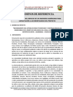 Contratación de Ingeniero Agrónomo para Capacitación en Proyecto de Riego