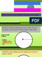 Circle: Parts of A Circle Are:radius, Diameter and Chord
