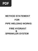 Method Work Statement Pipe Welding Works