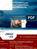 DR Aris Penatalaksanaan Nutrisi Parenteral Pada Neonatus