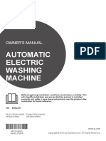 Automatic Electric Washing Machine: Owner'S Manual