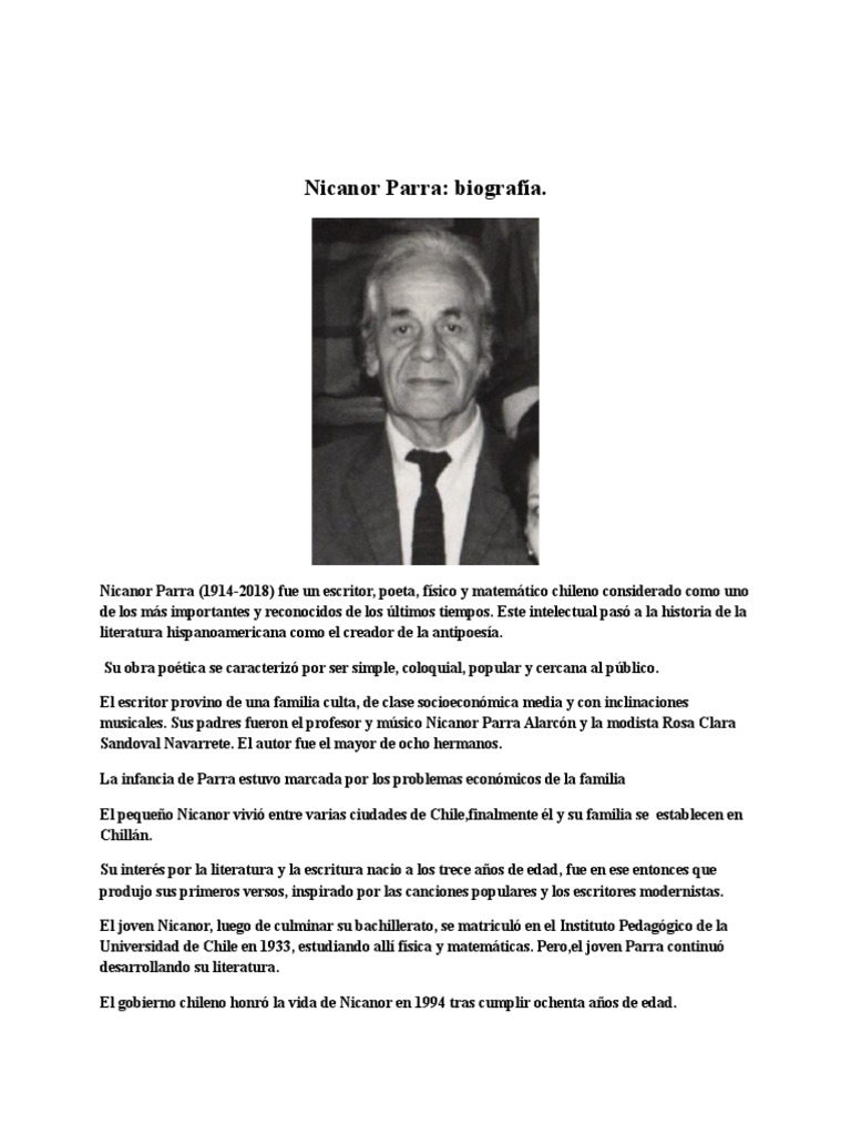 Nicanor Parra PDF