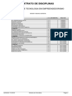 Extrato de Disciplinas: Superior de Tecnologia em Empreendedorismo