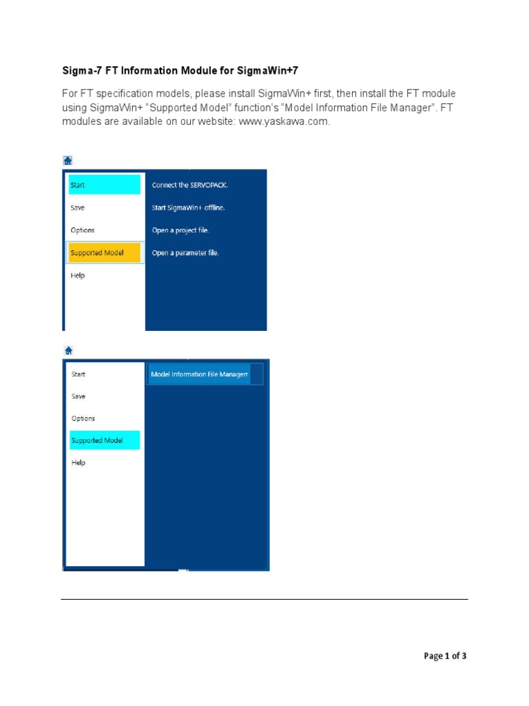 Sigma-7 FT Modules For SigmaWin+7 | PDF | Computers