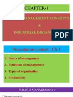 Basic Management Concepts and Industrial Organization