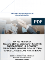 6 - 2021 - II Nia 700 Revisada Formacion de La Opinion y Emision Del Informe de Auditoria Sobre Los Estados Financieros