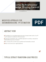 Modified Approach For Datawarehousing FP Estimation: S. Krishnadas