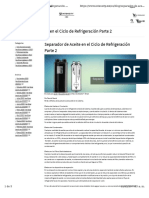 Separador de Aceite en El Ciclo de Refrigeración Parte 2