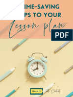 Freebie 5 Time Saving Steps To Your Lesson Plan
