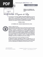 Proyecto de Ley N° 400/2021-CR