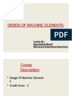 Design of Machine Elements-II: Lecture By: - Engr Aakash Munsif Mechanical Engineering Department
