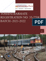 Toshini Barhate REGISTRATION NO: 35-2708 BATCH - 2021-2022