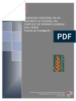 Diversidad Funcional en Un Gradiente Altitudinal Del Complejo de Paramos Sumapaz - Cruz Verde