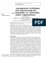 New management techniques and restructuring for accountability in Australian police organisations