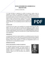 Articulo de Reflexion - LA REALIDAD DE LAS MUJERES EN EL MUNDO DE LA ARQUITECTURA