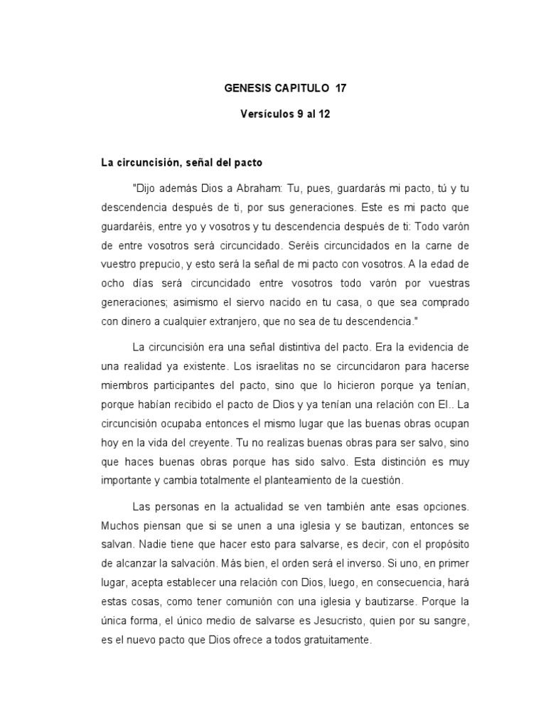 Genesis Capitulo 17 | PDF | Circuncisión | Moisés